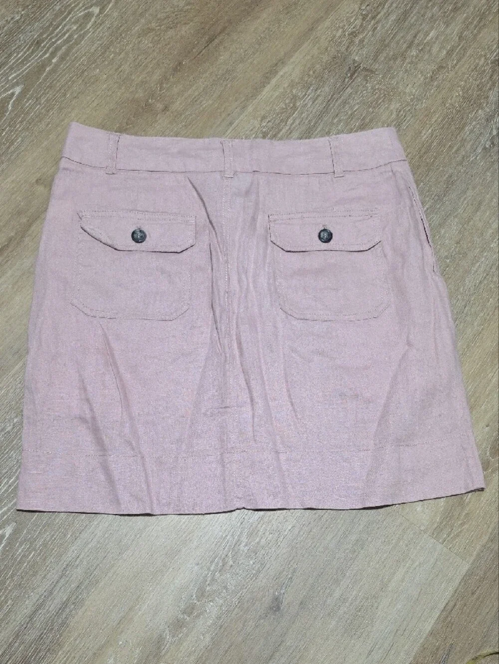 Cynthia Rowley Linen Light Pink Mini Skirt with Pockets